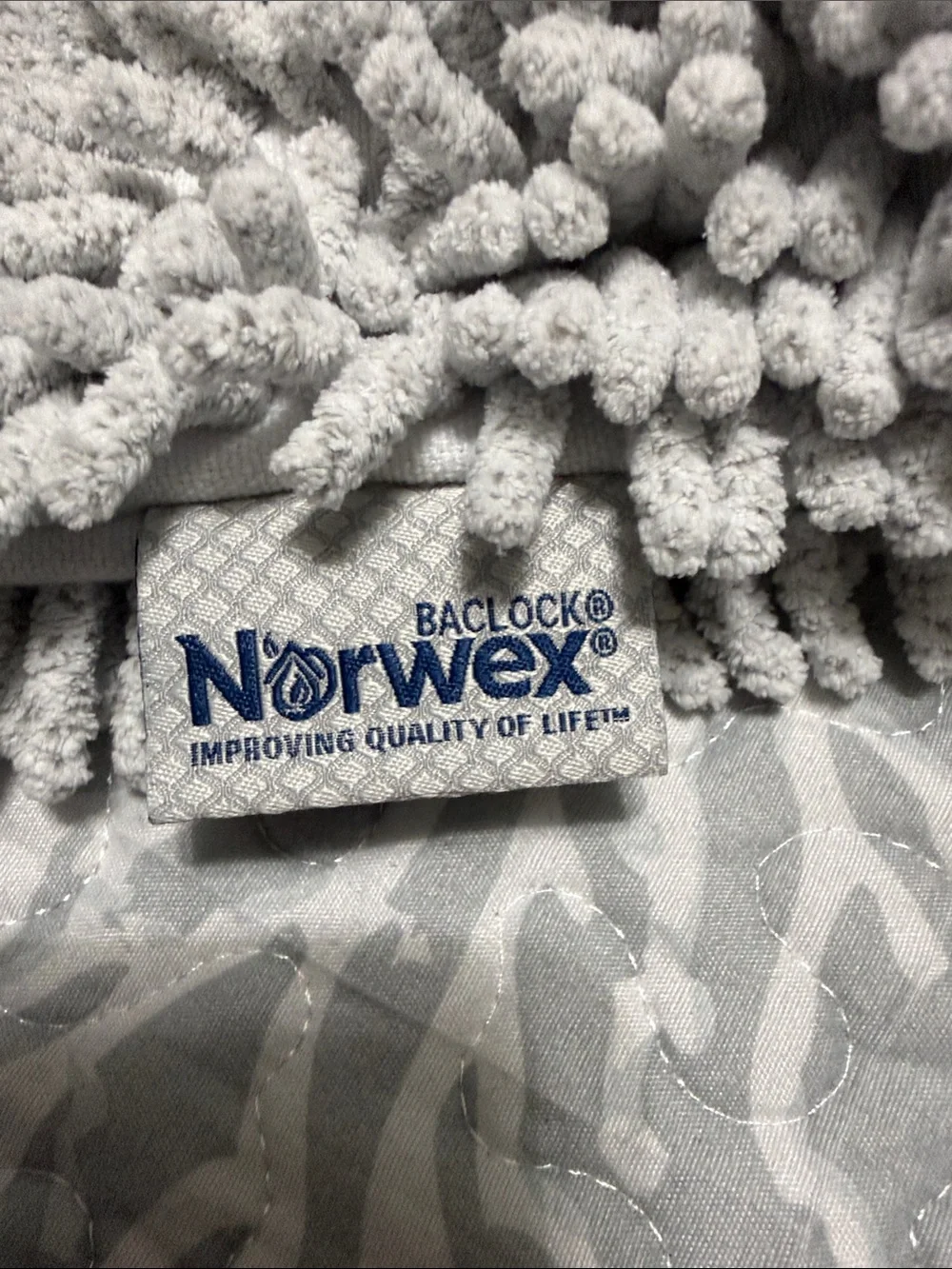 Norwex Gray Snowman Microfiber Duster with Orange Nose